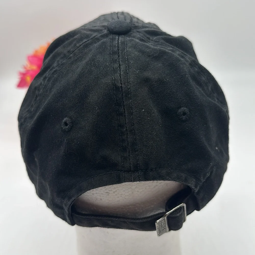 Harley-Davidson Black Cap with Red and Gold Logo and Skull Adjustable HT7708F